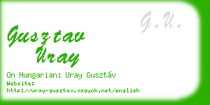 gusztav uray business card